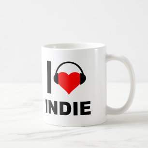 Ich liebe lustige Indie Tasse