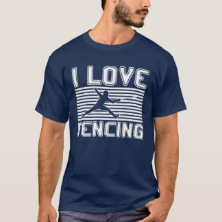Ich liebe lustiges Fechten T-Shirt