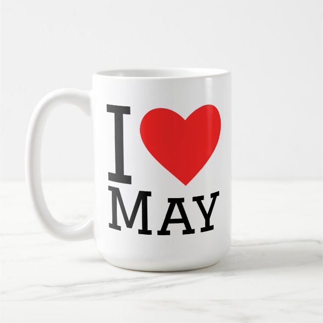 Ich liebe Mai Kaffeetasse (Links)