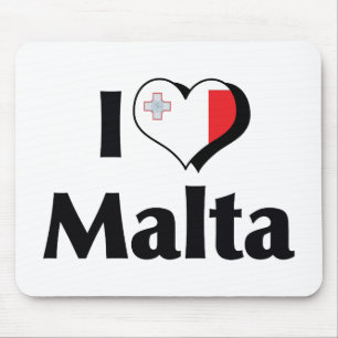 Ich liebe Malta-Flagge Mousepad