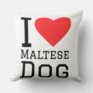 Ich liebe malteser Hunde Kissen
