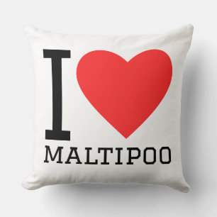 Ich liebe Maltipoo Kissen
