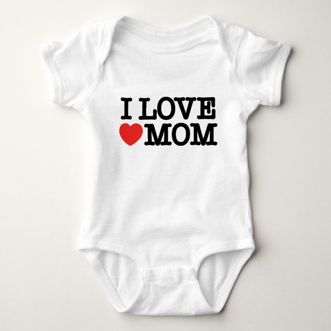 Ich Liebe Mama Baby Strampler (Vorderseite)
