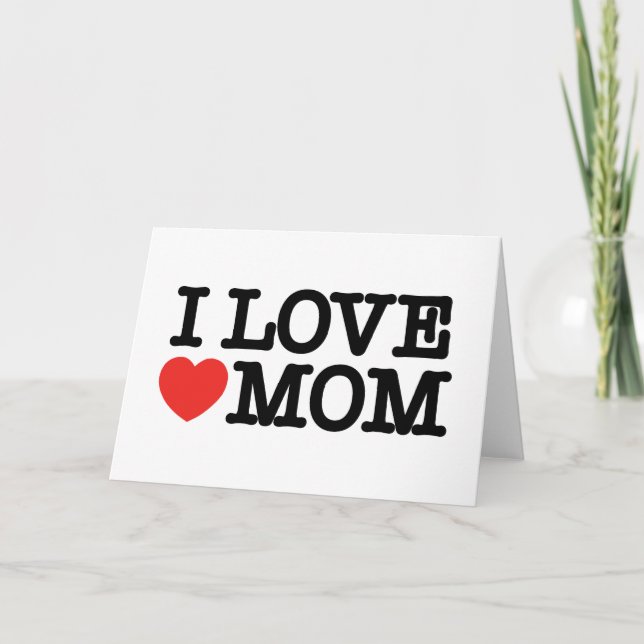 Ich Liebe Mama Dankeskarte (Vorderseite)