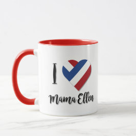 Ich liebe Mama Ellen mit der niederländischen Flag Tasse