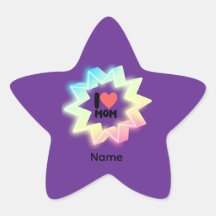 Ich liebe Mama Farbige Neonstern