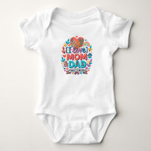 Ich liebe Mama & Papa (Familien-Geschenk) Schwange Baby Strampler