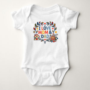 ICH LIEBE MAMA & PAPA (NEUGEBORENEN-GESCHENK) FAMI BABY STRAMPLER