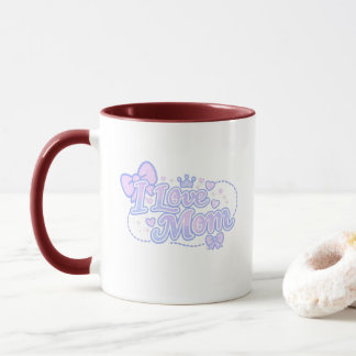 Ich liebe Mama – Pastell-Kawaii-Design Tasse