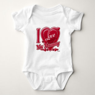 Ich Liebe Mama rot - Herz Baby Strampler