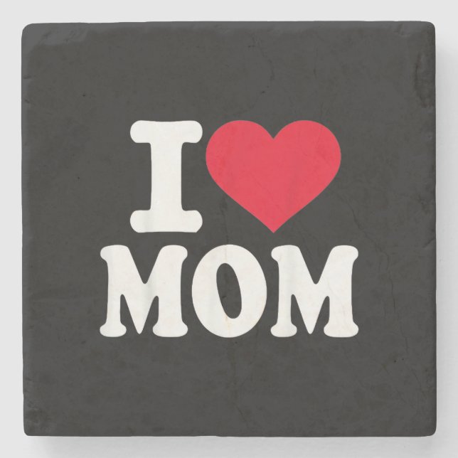 Ich liebe Mama Steinuntersetzer (Vorderseite)