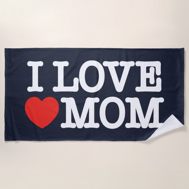 Ich Liebe Mama Strandtuch (Vorderseite)