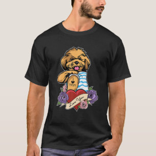 Ich liebe Mama Tattoo Design I Lustiges Toy Poodle T-Shirt