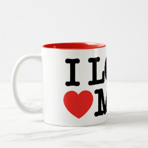 Ich liebe Mama Zweifarbige Tasse