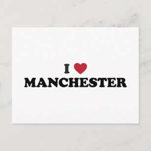 Ich liebe Manchester England Postkarte