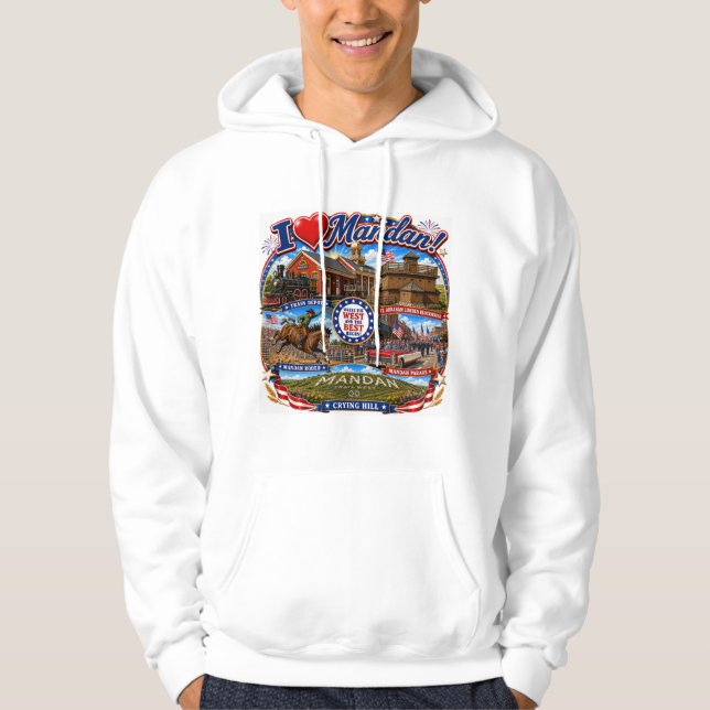 Ich LIEBE Mandan Sweatshirt (Vorderseite)
