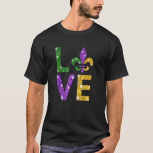 Ich Liebe Mardi Gras Mardi Gras für Mädchen T-Shirt