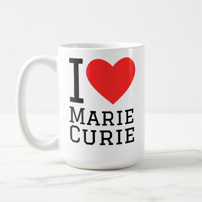 Ich liebe Marie Curie  Kaffeetasse (Links)