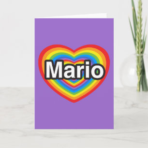 Ich Liebe Mario. Ich Liebe dir Mario. Herz Karte