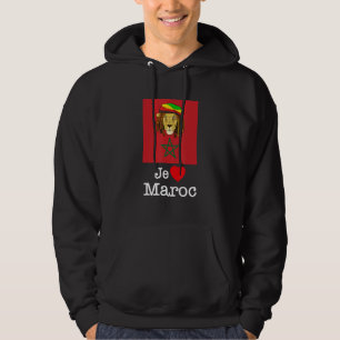 Ich liebe Marokko, coole marokkanische Löwen mit F Hoodie