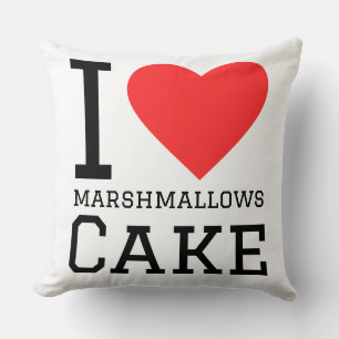 Ich liebe Marshmallow-Kuchen  Kissen