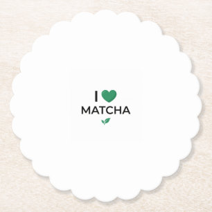Ich liebe Matcha-Grüntee Minimalist  Untersetzer
