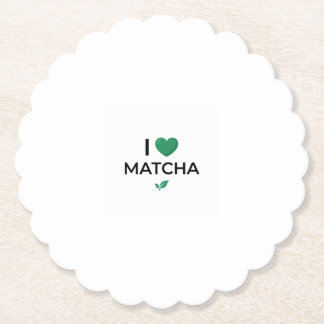 Ich liebe Matcha-Grüntee Minimalist  Untersetzer