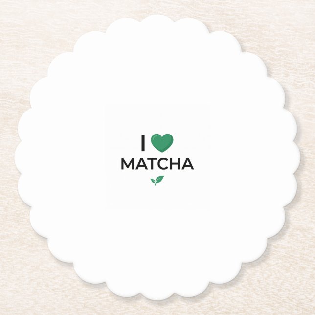 Ich liebe Matcha-Grüntee Minimalist  Untersetzer (Vorderseite)