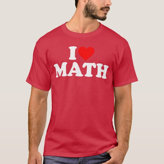 Ich liebe Mathe-Junge T-Shirt (Vorderseite)
