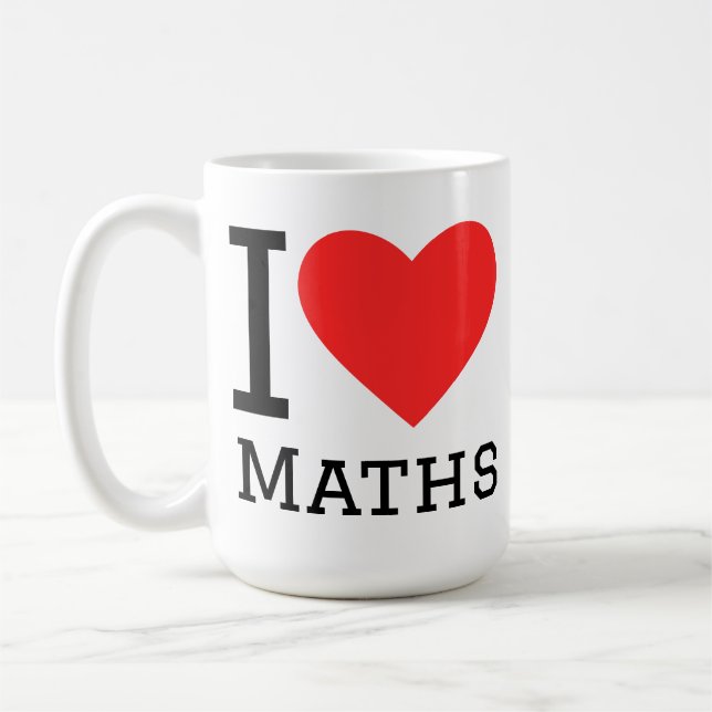 Ich liebe Mathe  Kaffeetasse (Links)