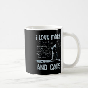 Ich Liebe Mathe Und Katzen Lustiger Katzenliebhabe Kaffeetasse