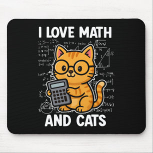 Ich liebe Mathe und Katzen Mousepad