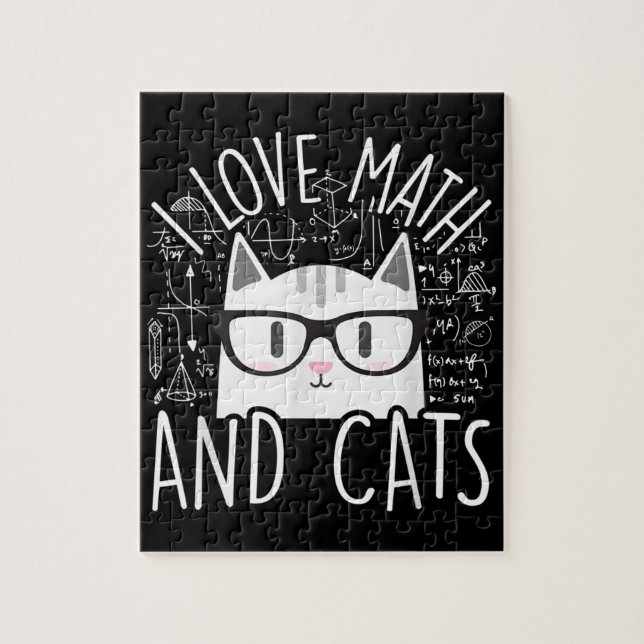 Ich Liebe Mathe und Katzen Niedliche Katze (Vertikal)
