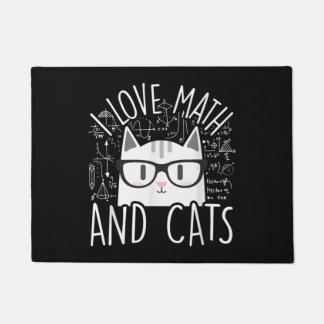 Ich Liebe Mathe und Katzen Niedliche Katze Fußmatte