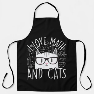 Ich Liebe Mathe und Katzen Niedliche Katze Schürze