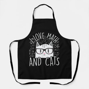 Ich Liebe Mathe und Katzen Niedliche Katze Schürze