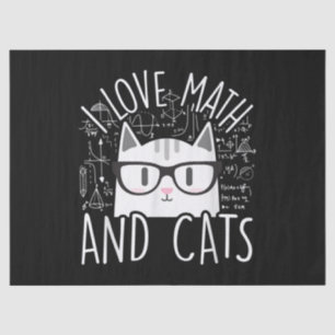 Ich Liebe Mathe und Katzen Niedliche Katze Seidenpapier