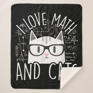 Ich Liebe Mathe und Katzen Niedliche Katze Sherpadecke