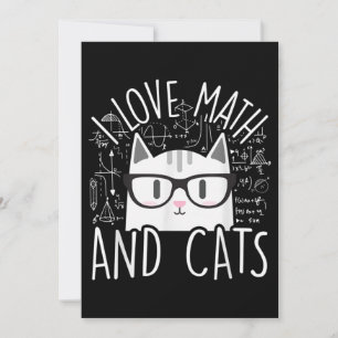 Ich Liebe Mathe Und Katzen Süße Katze Einladung