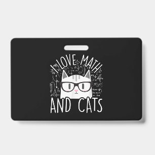 Ich liebe Mathe und Katzen Süße Kitty Katze Ausweis