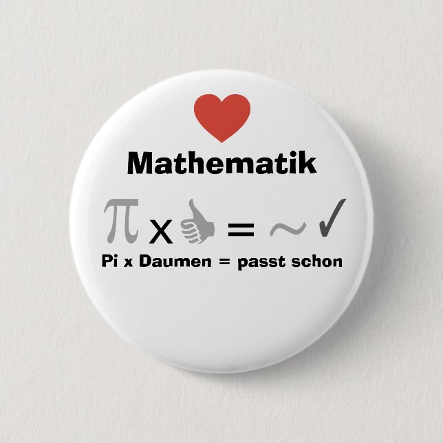 Ich liebe Mathematik Button (Vorderseite)