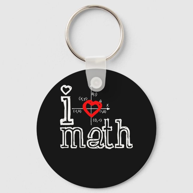 Ich Liebe Mathematik Ich habe Mathematik Schlüsselanhänger (Vorderseite)