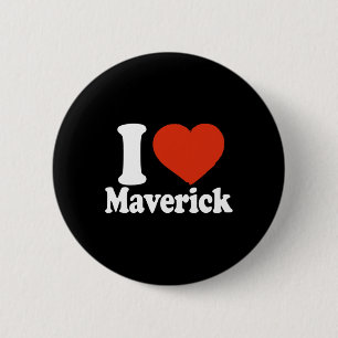 Ich liebe Maverick, ich liebe Maverick, rotes Herz Button