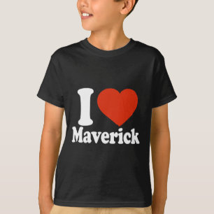 Ich liebe Maverick, ich liebe Maverick, rotes Herz T-Shirt