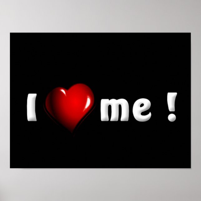 Ich Liebe Me Herzplakat Poster (Vorne)