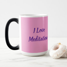 Ich liebe Meditation Rosa Morphing-Mug Verwandlungstasse