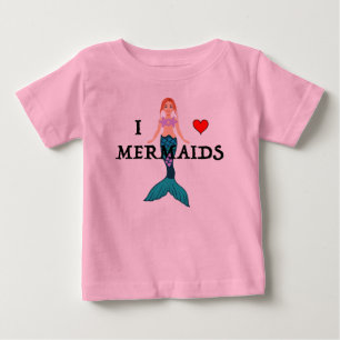 Ich liebe Meerjungfrauen Design - Baby Feinripp T- T-shirt