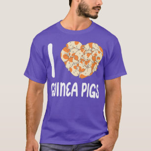 Ich liebe Meerschweinchen Haustier Meerschweinchen T-Shirt