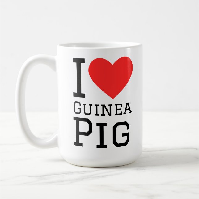 Ich liebe Meerschweinchen Kaffeetasse (Links)