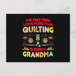 Ich liebe mehr als Quilten, nämlich Großmutter zu  Postkarte